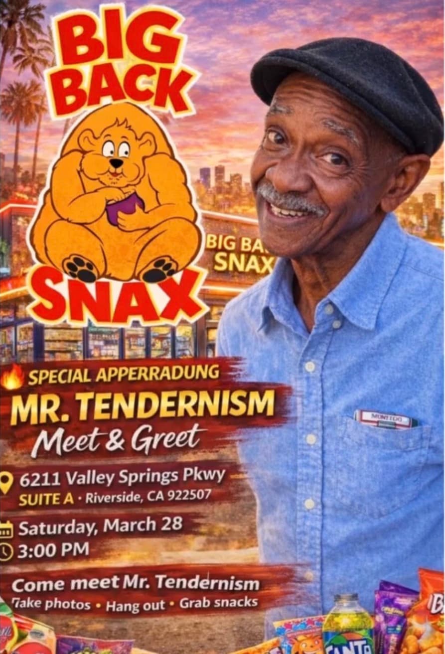 Big Back Snax — Mr. Tendernism Meet & Greet