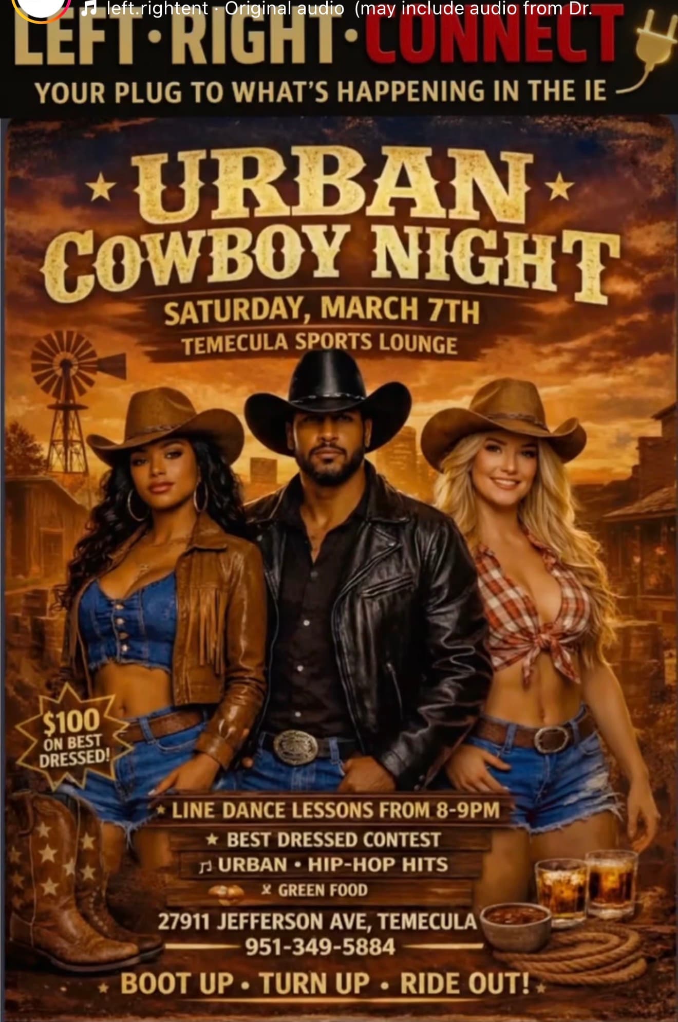 Urban Cowboy Night — Temecula Sports Lounge
